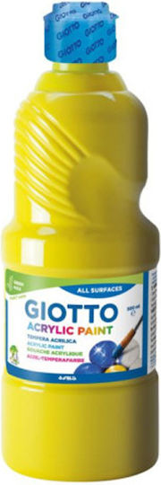 Giotto Paint Ακρυλικό Χρώμα Ζωγραφικής Κίτρινο 500ml