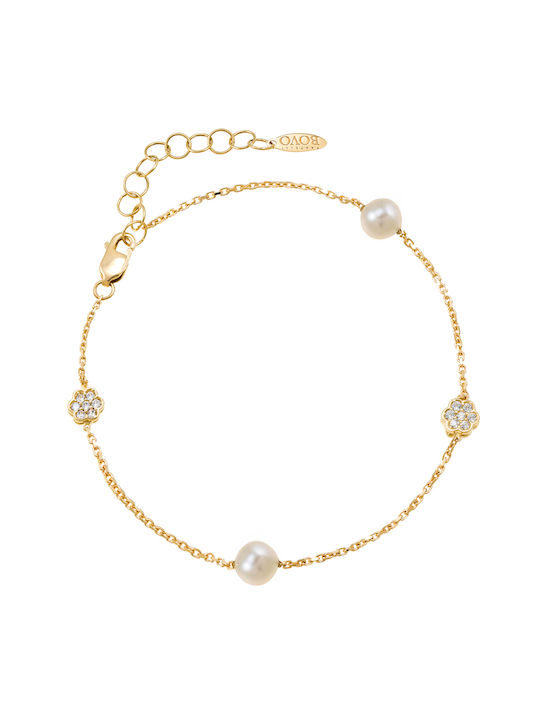 14k Gold Bracelet Pearl Mix