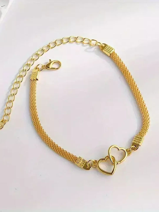 Double Heart Anklet Chain