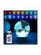 Dekorative LED-Lampe Flippy 3D Winterlandschaft Fernbedienung Zwei Leistungsmodi USB Batterien 20 cm Höhe Aus Acrylmaterial Mehrfarbiges Licht Weiß