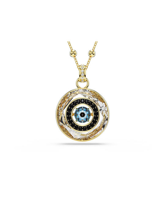 Swarovski Symbolica Pendant Necklace Multicolor Evil Eye Gold Tone 5692166