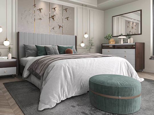 Forza Κρεβάτι King Size για Στρώμα 193x203cm Boras/oak-ashy Forza Κρεβάτι King Size για Στρώμα 193x203cm Boras/oak-ashy