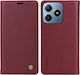 Realme Folio Series Book Synthetic Leather / Silicone / Plastic Red (Realme C63)
