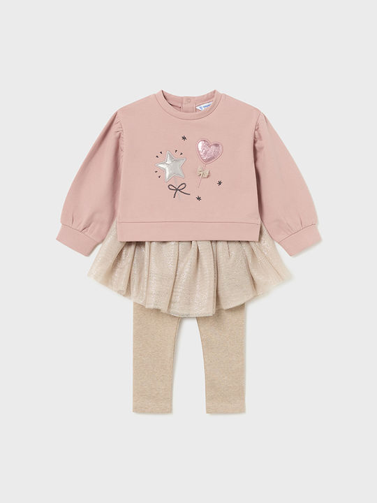 Mayoral Kids Set with Leggings Winter 2pcs Blush