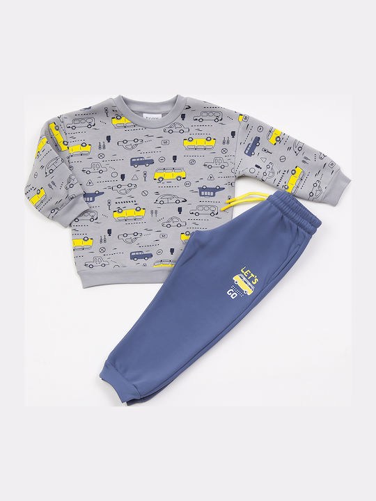 Kids Sweatpants Set Grey 2pcs