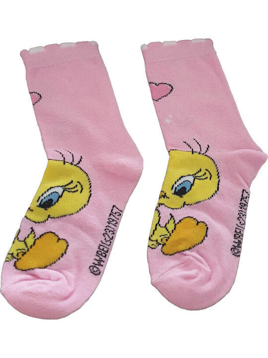 Disney Παιδικές Κάλτσες Tweety Pink Pink