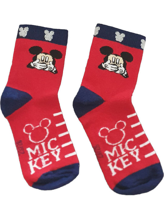 Disney Παιδικές Κάλτσες Mickey Red