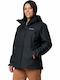Bugaboo III Women's for Hiking Short Lifestyle Jacket Waterproof and Windproof for Winter with Detachable Hood Black