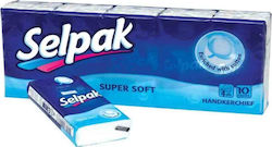 Selpak 10 Πακέτα Χαρτομάντηλα Τσέπης 4 Φύλλων