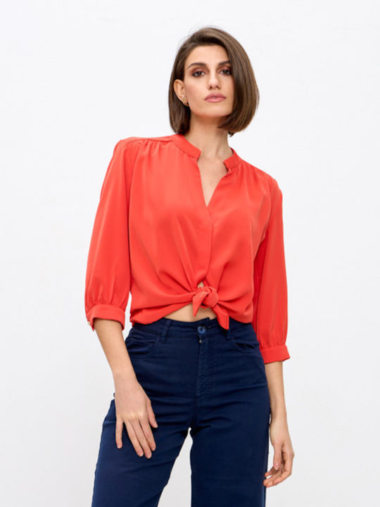 Women's Long Sleeve Shirt Orange