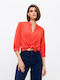 Women's Long Sleeve Shirt Orange