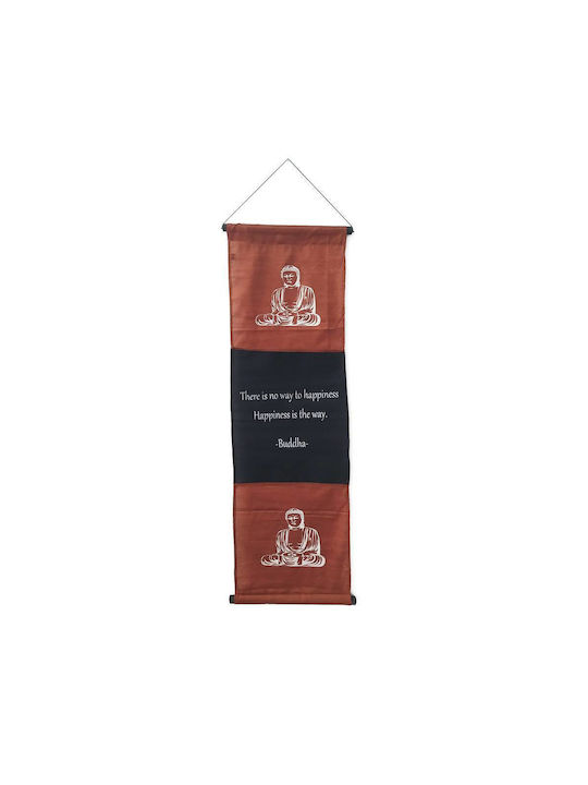 Alphab2b Hanging Wall Decor Handmade Brown Fabr...