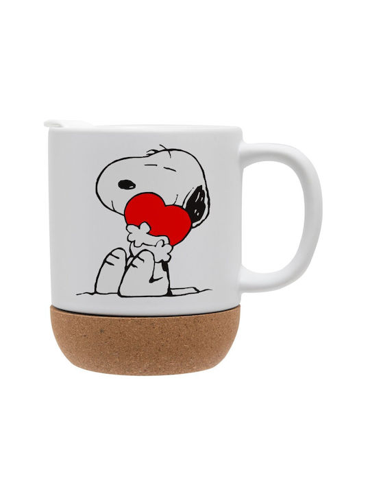 Koupakoupa Snoopy Becher Keramik mit Deckel 330ml