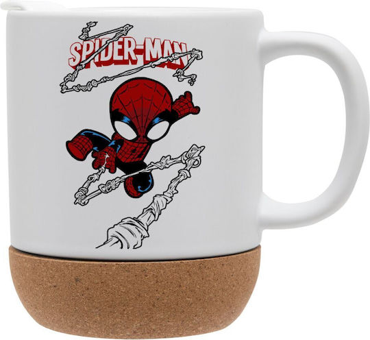 Koupakoupa Spiderman Kid Becher Keramik mit Deckel 330ml