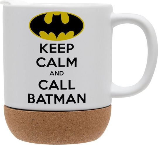 Koupakoupa Keep Calm & Call Batman Κούπα Κεραμική με Καπάκι 330ml