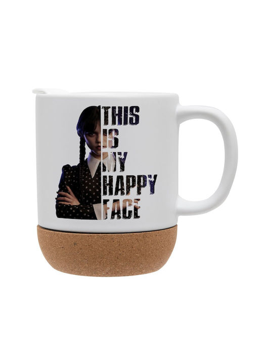 Koupakoupa My Happy Face Becher Keramik mit Deckel 330ml