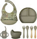 Queen Mother Wild Nature Feeding Set Made of Si...