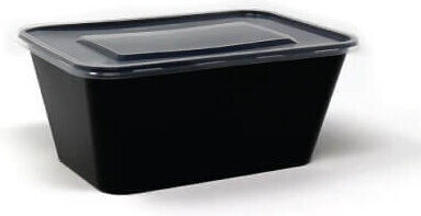 Disposable Plastic Tableware 1000ml Black 50pcs