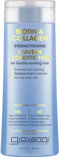 Giovanni Leave In Conditioner Αναδόμησης/Θρέψης για Φριζαρισμένα Μαλλιά 250ml