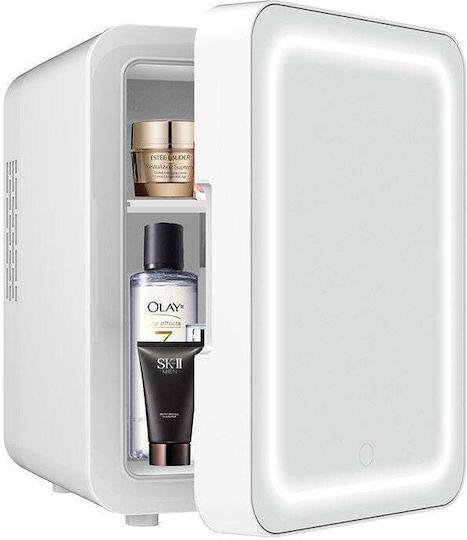 Mini Cosmetic Fridge Flippy Dual Heating Cooling Function Portable 8l White