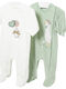 Mayoral Baby Bodysuit Set Long-Sleeved Velvet Green 2pcs