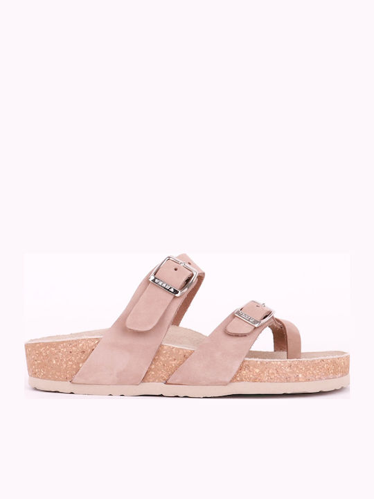 Women's Flat Sandals Anatomic in Beige Color