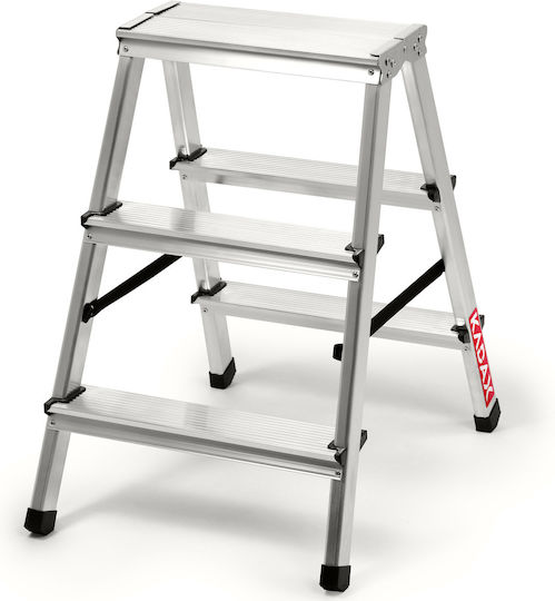 Kadax Leiter Aluminium mit 3 Stufen
