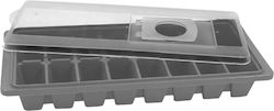 Sidirela Ice Tray Plastic 16 Slots with Lid Gra...