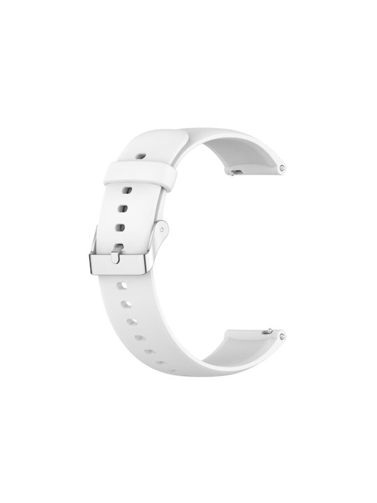 Солиден силиконов каиш за Amazfit GTR 4 46mm бял