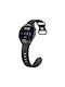 Concave Leopard Print Butterfly Silicone Strap for Amazfit Stratos 2s/3 Black