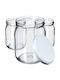 Kadax Set 8Stück Gläser Allgemeine Verwendung mit Deckel Glas Transparent 540ml