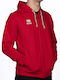 Herren Fleecejacke mit Kapuze Red