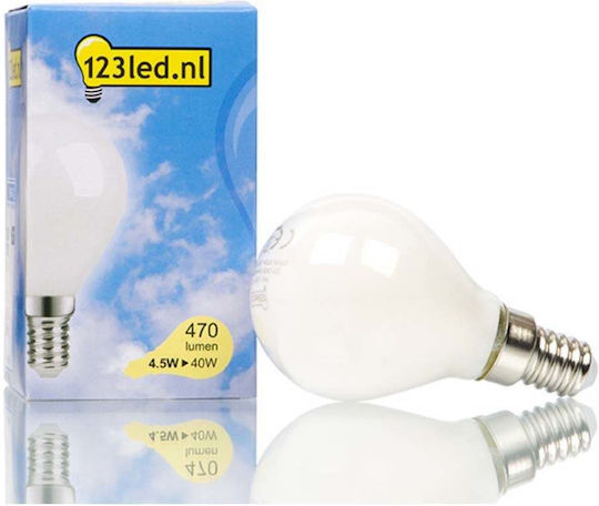 123led Λάμπα LED 4.5W για Ντουί E14 Θερμό Λευκό Dimmable