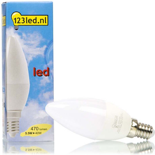 123led LED Bulb 5.5W for Socket E14 Warm White 470lm