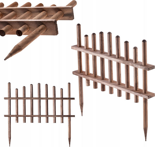 Kadax Wooden Garden Border in Brown Color 35x60cm