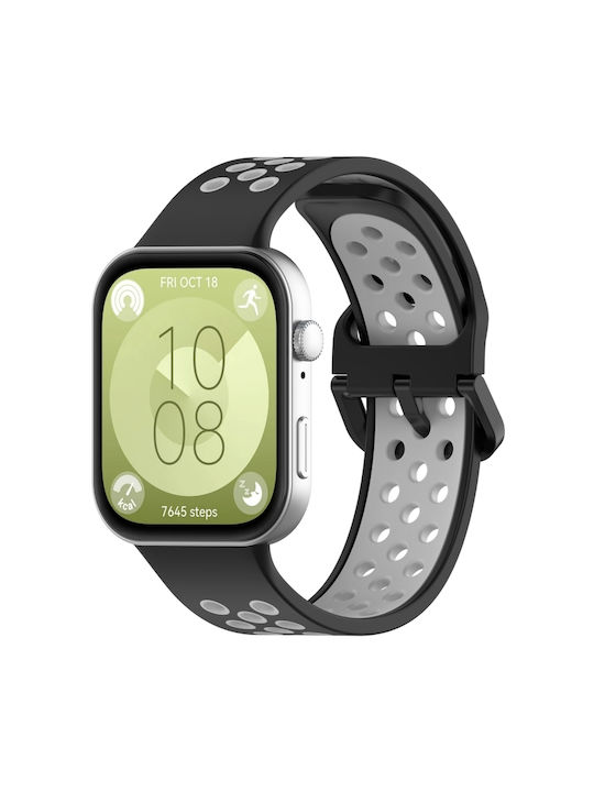 Λουράκι Σιλικόνης Μαύρο (Huawei Watch Fit 3)