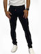 Men's Elastic Jeans Pants with Regular Straight Fit Black