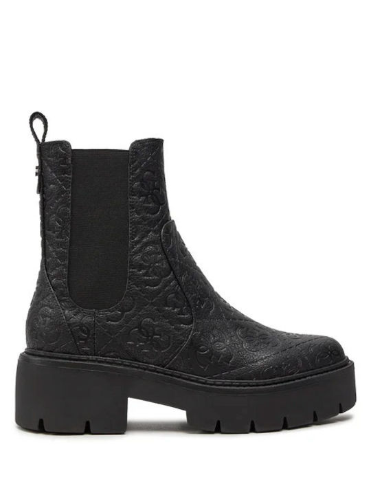 Guess Leather Women's Ankle Boots Black