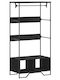vidaXL Floor Garment Rack made of Wood Black 90x50x180cm