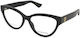 Gucci Women's Acetate Cat Eye Black Prescriptio...