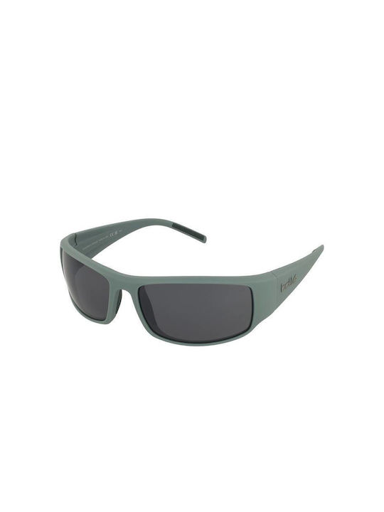 Bolle King Unisex Γυαλιά Ηλίου με Πράσινο Κοκκάλινο Σκελετό και Γκρι Polarized Φακό BS026005