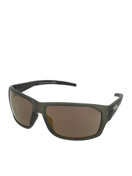 Fenix Unisex Sunglasses with Gray Plastic Frame and Brown Mirror Lens