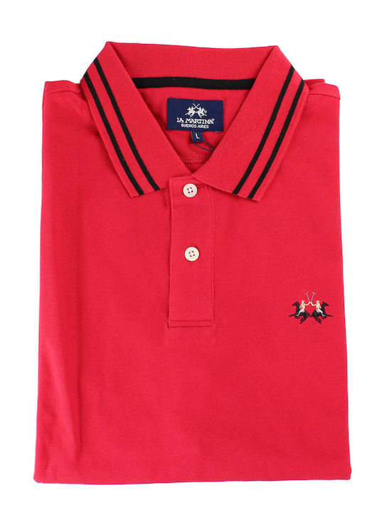 La Martina Men's Short Sleeve Blouse Polo Red