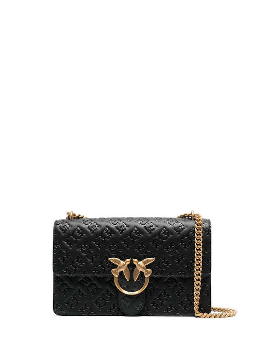 Pinko Love One Classic Leather Women's Bag Crossbody Black