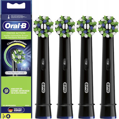 Capete de schimb pentru periuță electrică Oral-B Cross Action Eb50bk negre 4 bucăți