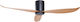 Beliani Malad Ceiling Fan 114cm Black Light Wood