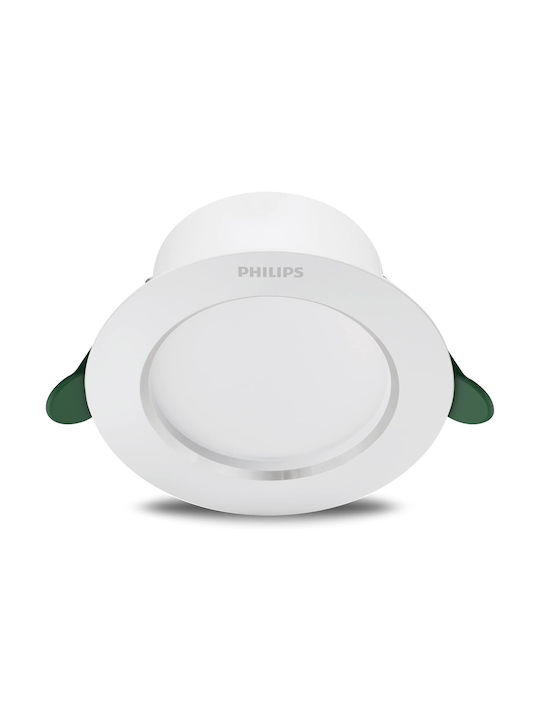 Philips Diamond Χωνευτό Σποτ με Ενσωματωμένο LED και Φυσικό Λευκό Φως Λευκό 1τμχ