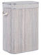 Beliani Aufbewahrungskorb Bamboo mit Deckel Gray 1Stück