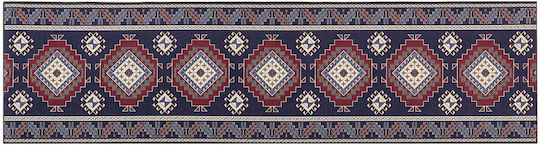 Beliani Kangal Non-slip Runner Blue 80x300cm