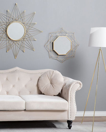 60 cm Gold Wandspiegel Hillion